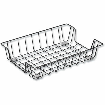 Universal Wire Metal Letter Tray, 1 Section, Letter Size Files, 10" x 14.13" x 3", Black, UNV20071