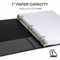 Samsill Ring Binder, Black, 8 1/2" Width x 11" Length, 4 / Pack, SAMMP46430