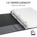 Samsill Ring Binder, Black, 4 / Pack, SAMMP46450