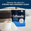 Kimberly-Clark Cottonelle Ultra Clean Toilet Paper, White, 4 / Carton, KCC55489CT