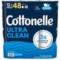 Kimberly-Clark Cottonelle Ultra Clean Toilet Paper, White, 4 / Carton, KCC55489CT