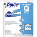 S. C. Johnson & Son Ziploc Grip n' Seal Freezer Bags, Blue, 1 Carton, SJN364957