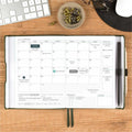 ACCO At-A-Glance Foundation Undated Weekly Monthly Planner, Green, Small, 5 1/2" x 8 1/2", AAGFD20060