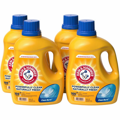 Church & Dwight Arm & Hammer Clean Burst Laundry Detergent, Blue, 4 / Carton, CDC3320050024CT