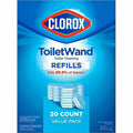 The Clorox Company Clorox ToiletWand Disinfecting Scrubbing Pads Toilet Cleaning Refills, White, 4 / Carton, CLO31049CT