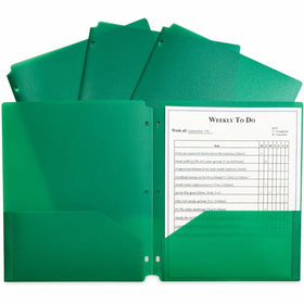 C-Line Letter Pocket Folder, Green, 8 1/2" Width x 11" Length, 25 / Box, CLI33933BX