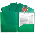 C-Line Letter Pocket Folder, Green, 8 1/2" Width x 11" Length, 25 / Box, CLI33933BX