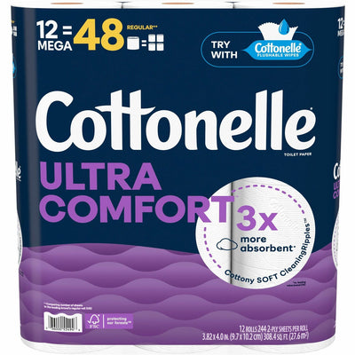 Kimberly-Clark Professional Ultra Comfort Toilet Paper, White, 12 / Pack, KCC55494