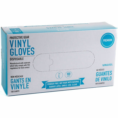 Remcoda Powder-Free Vinyl Gloves, Clear, 100 / Box, RMLVIN101L