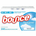 Procter & Gamble Bounce Free & Gentle Dryer Sheets, White, 4 / Carton, PGC55312CT