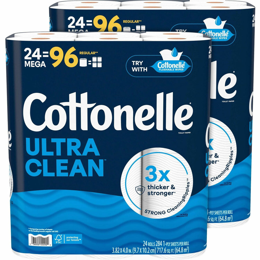 Kimberly-Clark Professional Ultra Clean Toilet Paper, White, Fiber, Thick, 2 / Carton, KCC55492CT