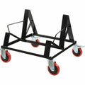 Lorell Stack Chair Steel Dolly, Powder Coated Black, LLR62538