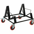 Lorell Stack Chair Steel Dolly, Powder Coated Black, LLR62538