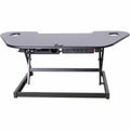 Rocelco CADR-46 Corner Sit-to-Stand Desk Riser, Black, RCLRCADRB46A