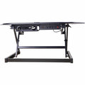 Rocelco CADR-46 Corner Sit-to-Stand Desk Riser, Black, RCLRCADRB46A