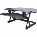 Rocelco CADR-46 Corner Sit-to-Stand Desk Riser, Black, RCLRCADRB46A