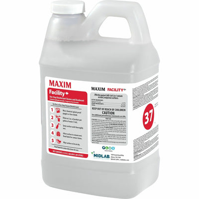 Midlab Maxim One-Step Disinfectant/Cleaner/Deodorant, Colorless, 4 / Carton, MLB04620065T