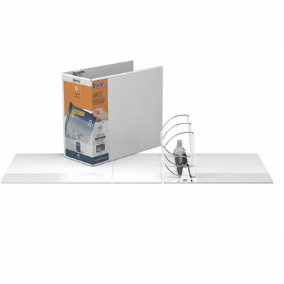 Davis Group of QuickFit View Binder, 3-Ring Binder, Angle D Ring, 6 Inch, White, 8 1/2" Width x 11" Length, STW870800