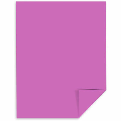Wausau Paper AstroBrights 65 lb Cardstock, 8.5" x 11", Orchid, Printable, 1 / Pack, WAU21951