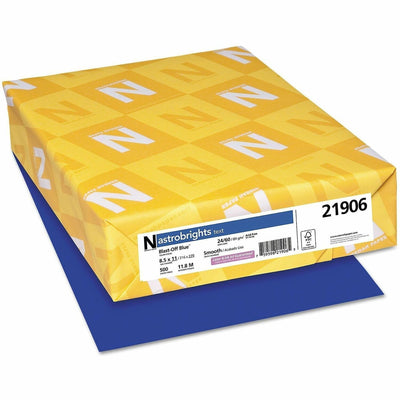Wausau Paper . Wausau Paper Astrobrights 24 lb Colored Paper, Blast-off Blue, 8 1/2" x 11", 500 / Ream, WAU21906