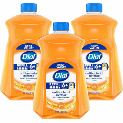 Henkel Dial Antibacterial Defense Liquid Hand Soap, Gold, 3 / Carton, DIA17014CT