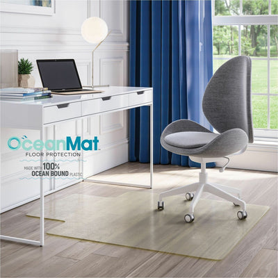Deflecto OceanMat Chair Mat for Hard Floor, Clear, DEFCM2G232OCB