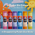 Elmer's Color 'N Glitz Glue Sticks, Purple, 12 / Pack, EPI2197116