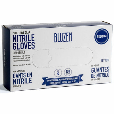 Remcoda BLUZEN Disposable Nitrile Gloves, Blue, 10 / Carton, RMLNIT101SCT