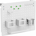Kantek Pegboard Organizer Board with Accessories, White, KTKPBS120W