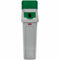 Rubbermaid Commercial Slim Jim Recycling Station 1-Stream Paper, 23 Gal, Green, RCP2185054