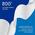 Kimberly-Clark Scott Universal 100% Recycled Fiber Hard Roll Paper Towels, White, 6 / Carton, KCC56158