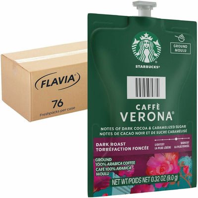 Lavazza North America Flavia Freshpack Starbucks Caffe Verona Dark Roast Coffee, 76 / Carton, LAV48104