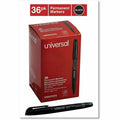 Universal Pen-Style Permanent Marker Value Pack, Fine Bullet Tip, Black, 36/Pack, UNV07070