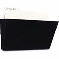 Universal Wall File Pockets, Plastic, Letter Size, 13" x 4.13" x 7", Black, UNV08122
