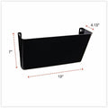 Universal Wall File Pockets, Plastic, Letter Size, 13" x 4.13" x 7", Black, UNV08122