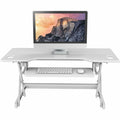 Rocelco Sit/Stand Desk Riser, White, RCLRDADRW46