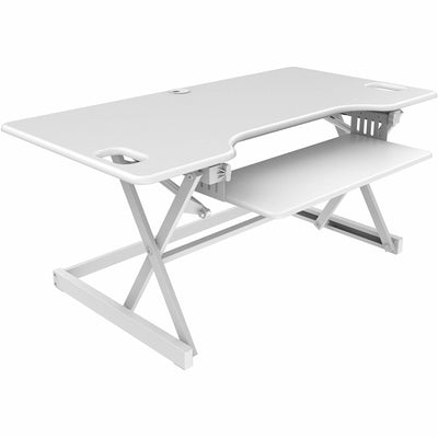 Rocelco Sit/Stand Desk Riser, White, RCLRDADRW46