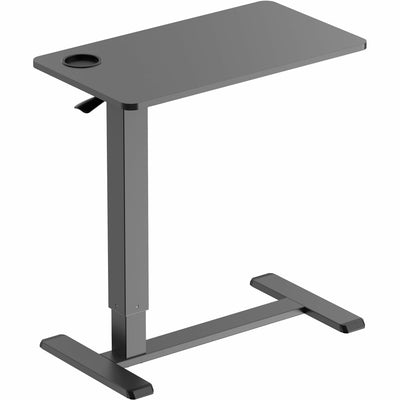 Kantek Mobile Pneumatic-Lift Side Desk/Table, Black, KTKSTS500B