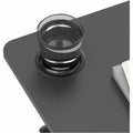 Kantek Mobile Pneumatic-Lift Side Desk/Table, Black, KTKSTS500B