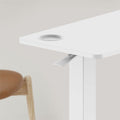 Kantek Mobile Pneumatic-Lift Side Desk/Table, White, KTKSTS500W
