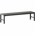 Lorell Faux Wood Outdoor Bench, Gray, LLR42670