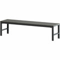 Lorell Faux Wood Outdoor Bench, Gray, LLR42670
