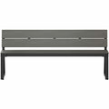 Lorell Faux Wood Outdoor Bench, Gray, LLR42671