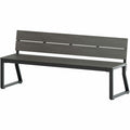 Lorell Faux Wood Outdoor Bench, Gray, LLR42671