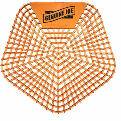 Genuine Joe Urinal Screens, Orange, 10 / Carton, GJO85187