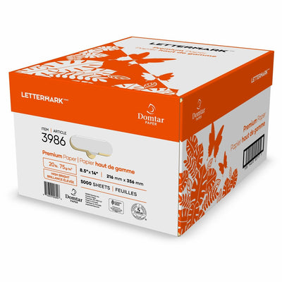 Domtar Copy Paper, White, 8 1/2" x 14", 10 / Carton, DMR3986