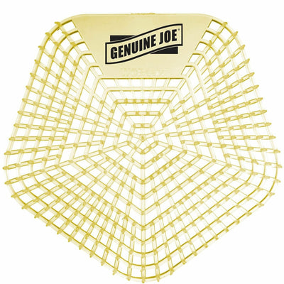 Genuine Joe Urinal Screens, Yellow, 10 / Carton, GJO85184