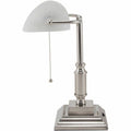 Victory Light Banker's Brass Desk Lamp, White, VLU8VS688029BN