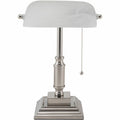 Victory Light Banker's Brass Desk Lamp, White, VLU8VS688029BN