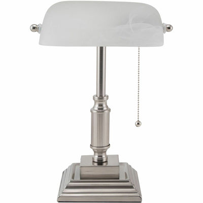 Victory Light Banker's Brass Desk Lamp, White, VLU8VS688029BN